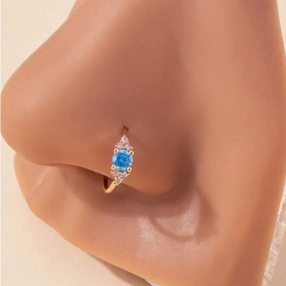 Jewelry - Nose Ring- Gold Nose Clip Cubic Zirconia Copper  Nose Clip nwt